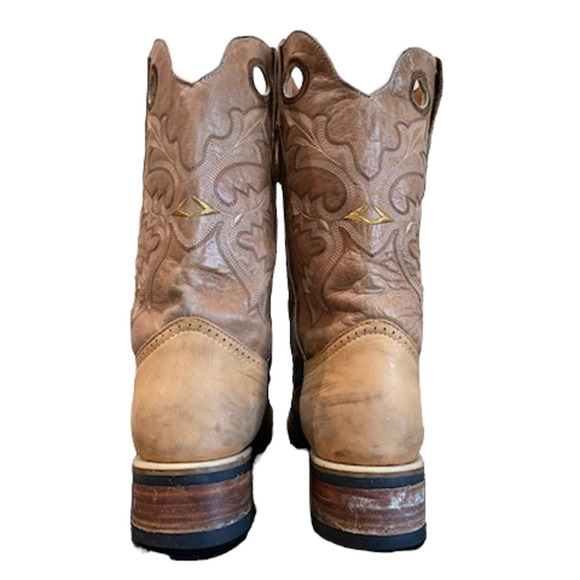 Pre-Owned Innovations Western Cowboys Tan Leather/Suede Size 9.5D